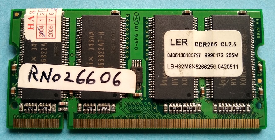 Buy used computer Memory - Notebook - DDR PC2100 266MHz online